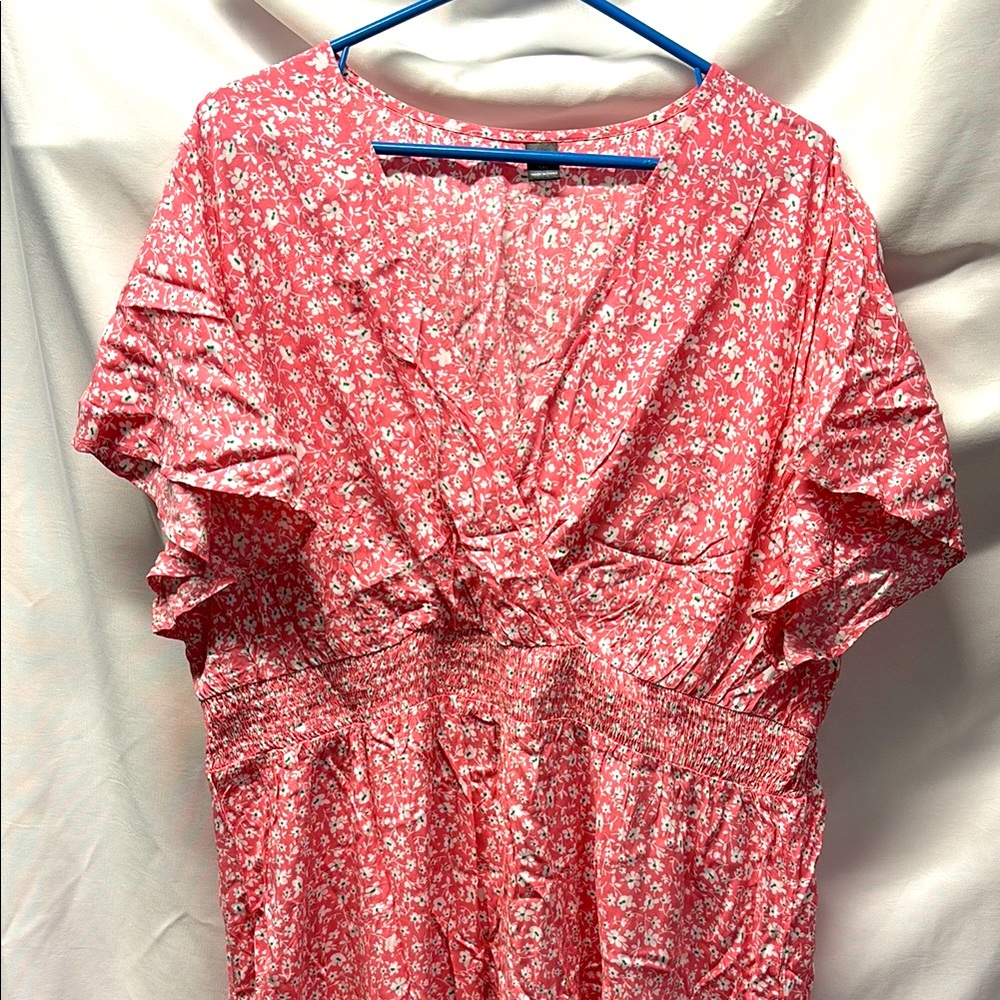 SHEIN Curve Floral Pink Dress